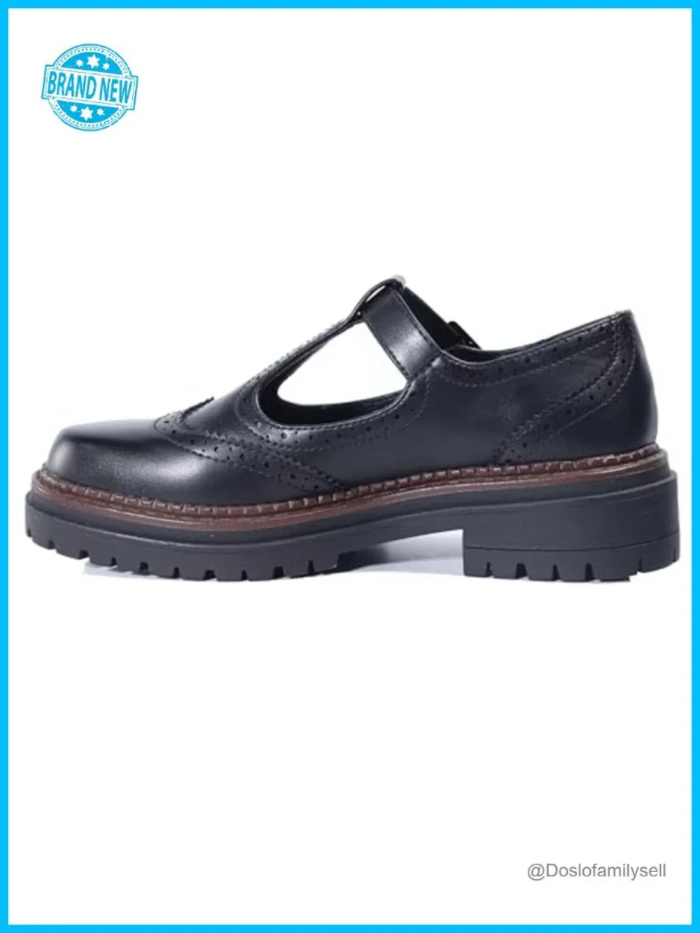 T-Strap Platform Mary Jane Shoes Round Toe Non-Slip Oxfords Work School